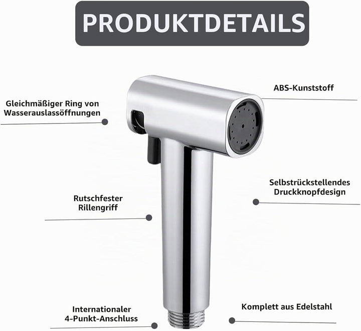 Bidet Handbrause Set, Dual-Jet-Modus, ABS-Sprühkopf mit erhöhtem Druck, Baby-Stoffwindel-Sprühset mi
