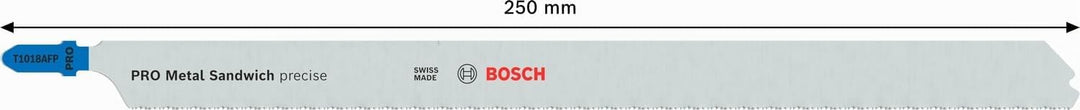Bosch 3x PRO Metal Sandwich precise T1018AFP Stichsägeblatt (für Sandwich-Metall, Sandwich-Metall, L