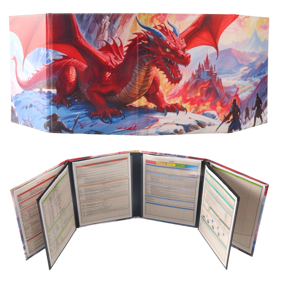 DND DM Screen spielleiterschirm with Dungeon Master Cheat Sheet Dungeons and Dragons GM Terrain Acce