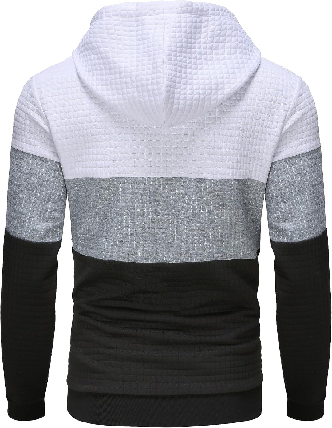 YuKaiChen Herren Pullover Herren Patchwork Hoodie Langarm Jacquard Kaputzenpullover Farbblock Sweats