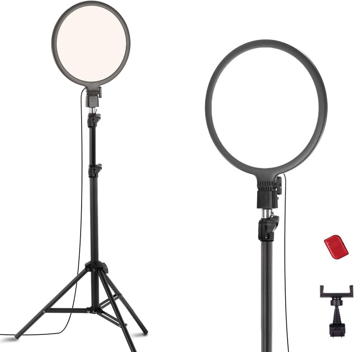 NEEWER BASICS 10" Ringlicht mit 63" Stativ/Handyhalterung/Fernbedienung kompatibel mit iPhone, 15W,