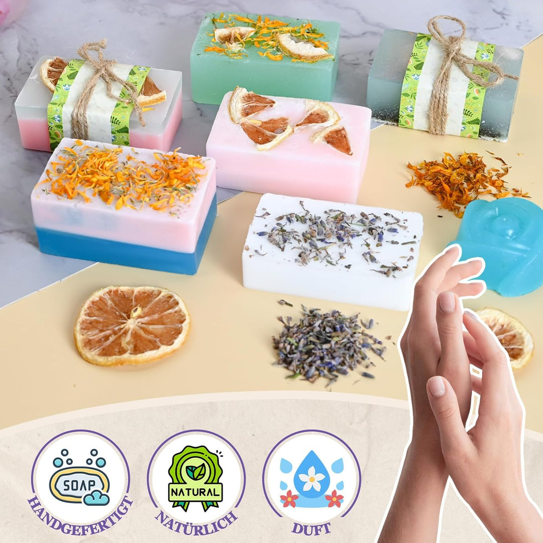 Vezerd Seife Selber Machen, Kreative Bastelset Erwachsene DIY Set | Seifenherstellung mit Seifenform