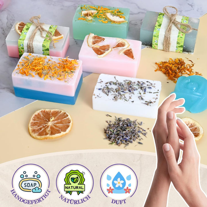 Vezerd Seife Selber Machen, Kreative Bastelset Erwachsene DIY Set | Seifenherstellung mit Seifenform