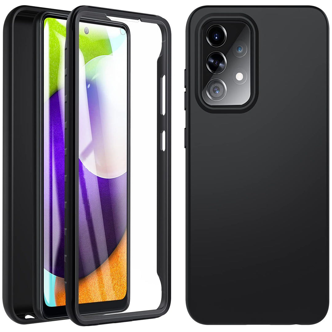OWKEY für Samsung Galaxy A52 5G&4G / A52s 5G Hülle, 360 Grad Stossfest Handyhülle Silikon Roubst Cov