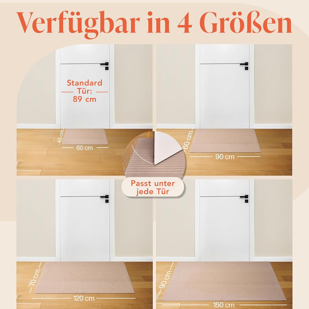Blumtal Fussmatte 60x90 cm - rutschfeste Schmutzfangmatte - Fussabtreter mit Muster - Fussmatten Hau
