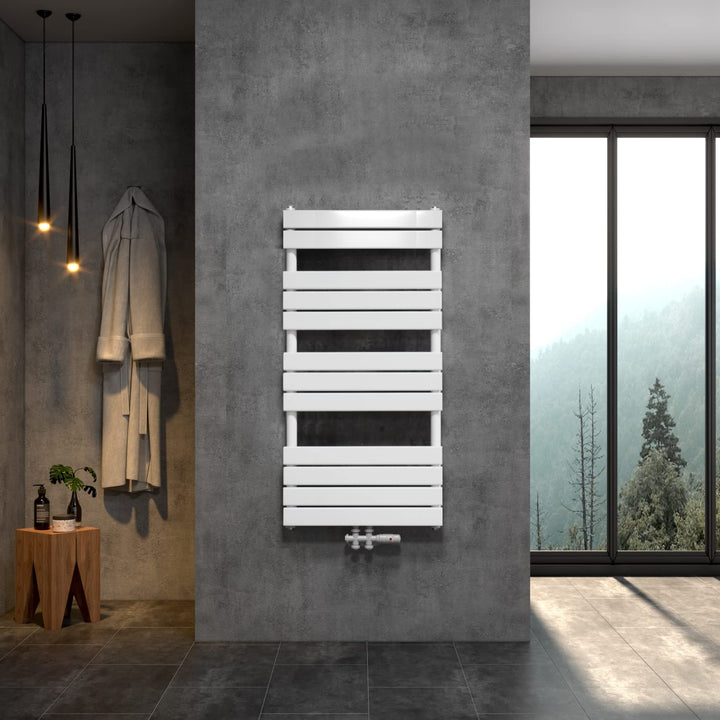WITEN&NOCK SARDORA Design Badheizkörper 1200 x 600 mm Handtuchheizung Handtuchtrockner 2in1 Mittelan