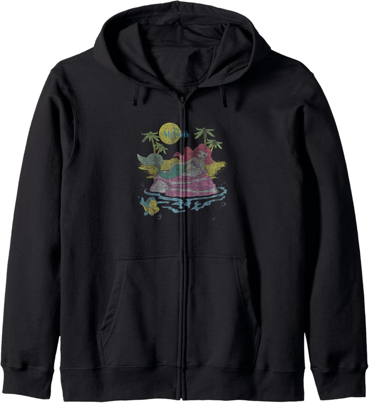 Disney The Little Mermaid Ariel & Flounder Relaxing Pastel Kapuzenjacke