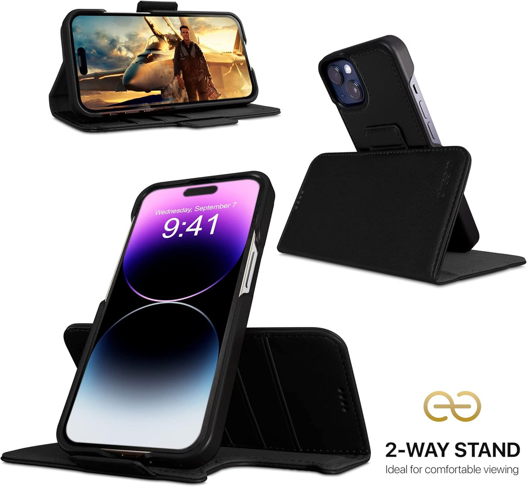 Dreem Fibonacci iPhone 14 Plus Brieftaschen-Etui / 2-in-1 stossfestes Etui und abnehmbares Folio aus