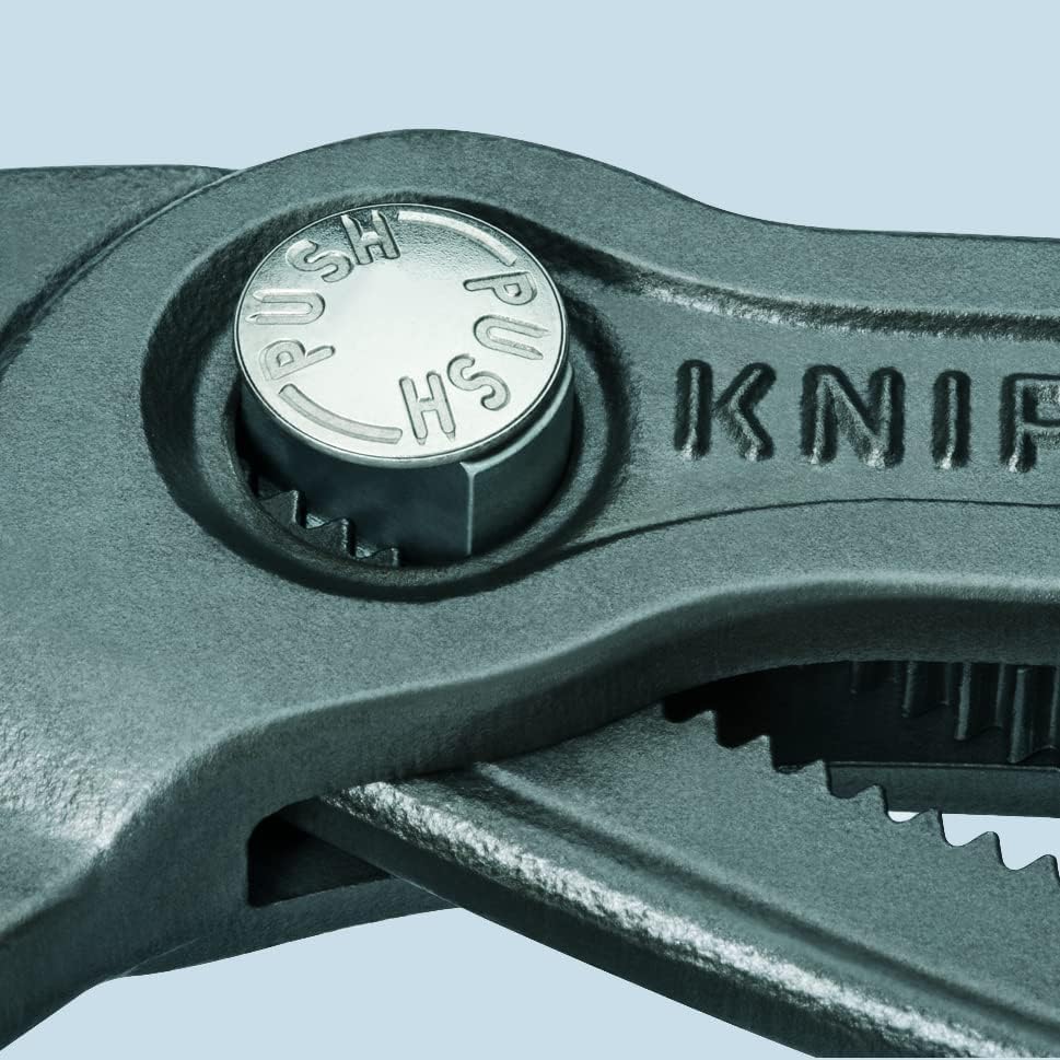 KNIPEX Cobra® Wasserpumpenzange, 180 mm, Muttern bis 36 mm, Rohre bis 42 mm, Feinverstellung per Kno