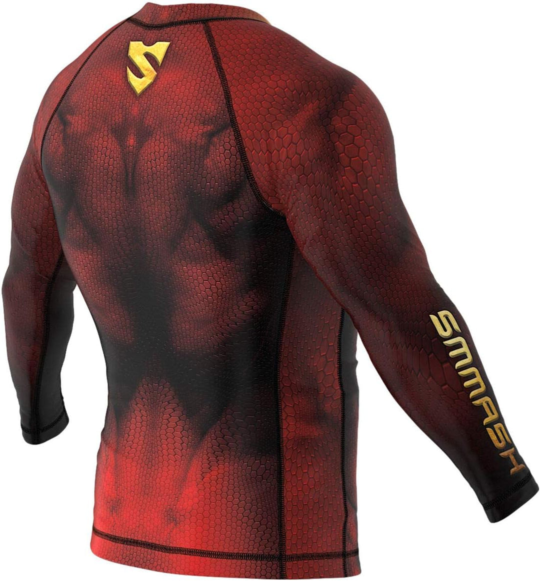 SMMASH Koi Rashguard Herren Kampfsport Langarm, Sport Longsleeve Atmungsaktiv und Leicht, Sportobert