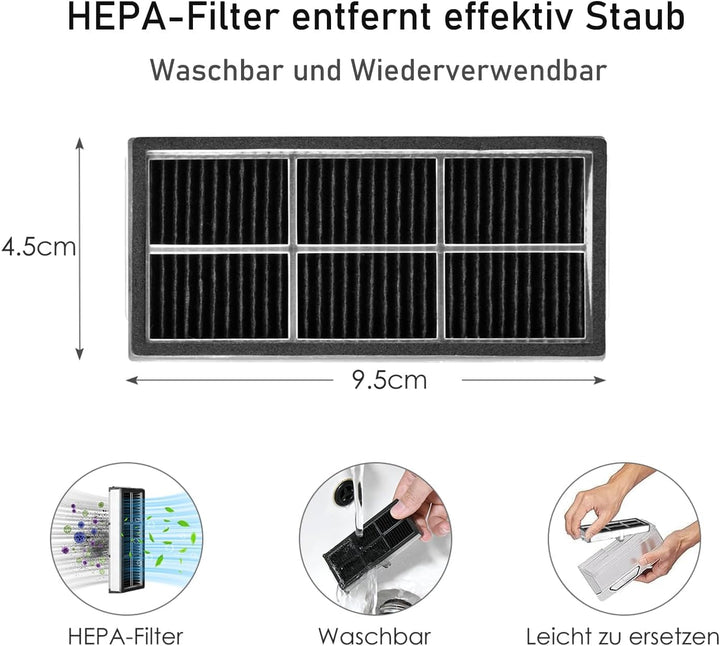 Zubehörset für dreame X40 Ultra Complete / L40 Ultra, Saprdii 6 Staubbeutel, 4 Wischtücher, 2 Rollbü
