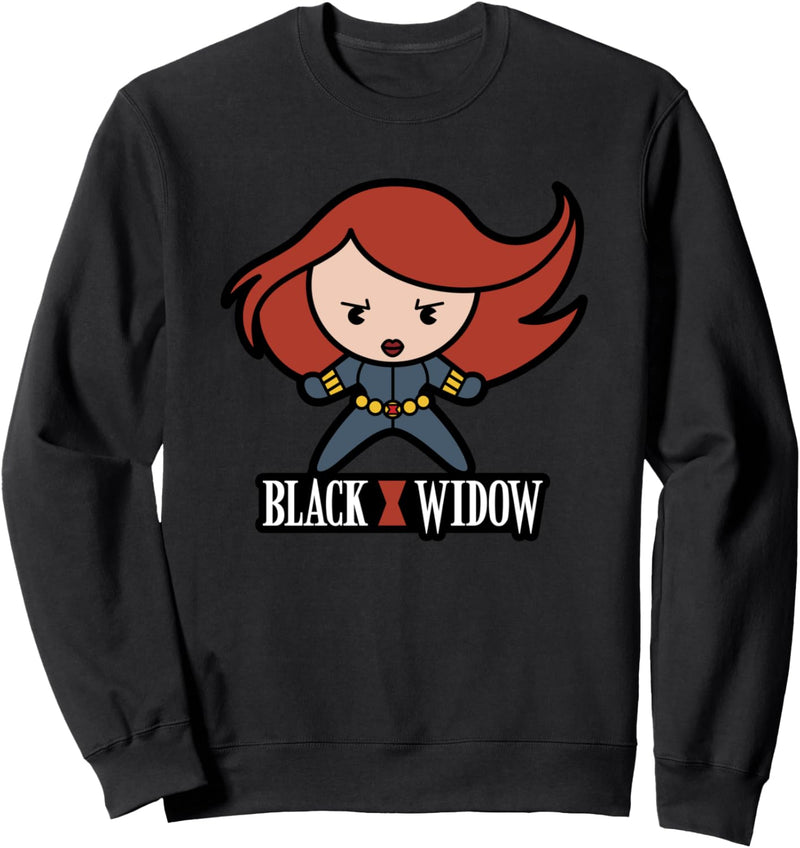 Marvel Black Widow Cartoon Action Pose Sweatshirt
