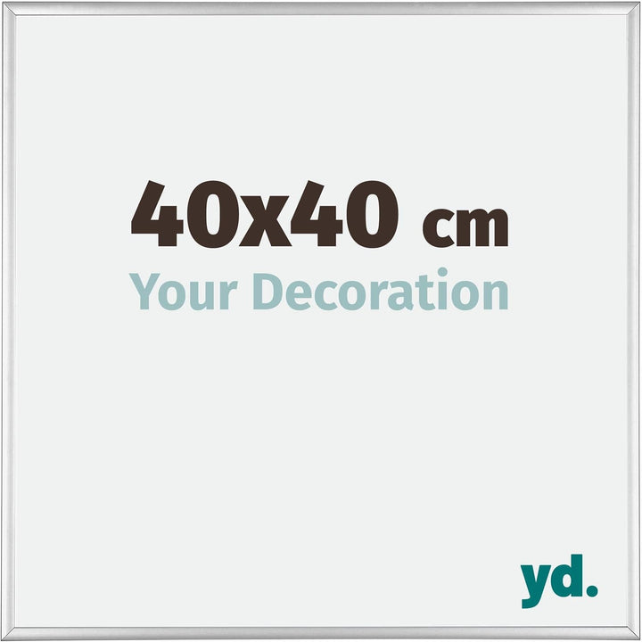 yd. Your Decoration - Bilderrahmen 40x40 cm - Bilderrahmen aus Aluminium mit Acrylglas - Antireflex