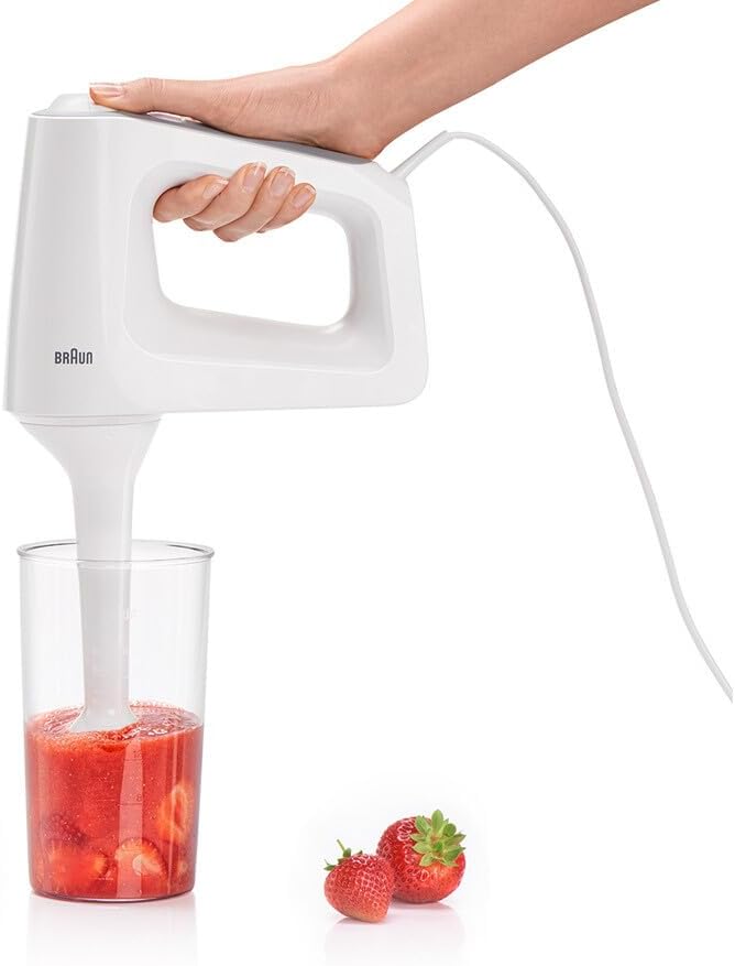 Braun MultiMix 3 HM 3105 Handmixer – Handrührgerät mit 5 Geschwindigkeitsstufen & Turbo-Funktion, in