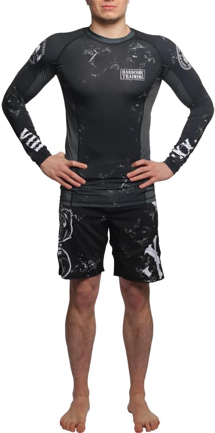 Hardcore Training Fight Shorts Kurze Hose Herren MMA BJJ Grappling Fitness Boxen Muay Thai No Gi L B