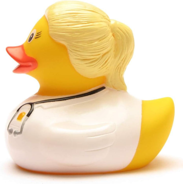 Badeente - personalisierbar (Ärztin blond Ente), Ärztin Blond Ente
