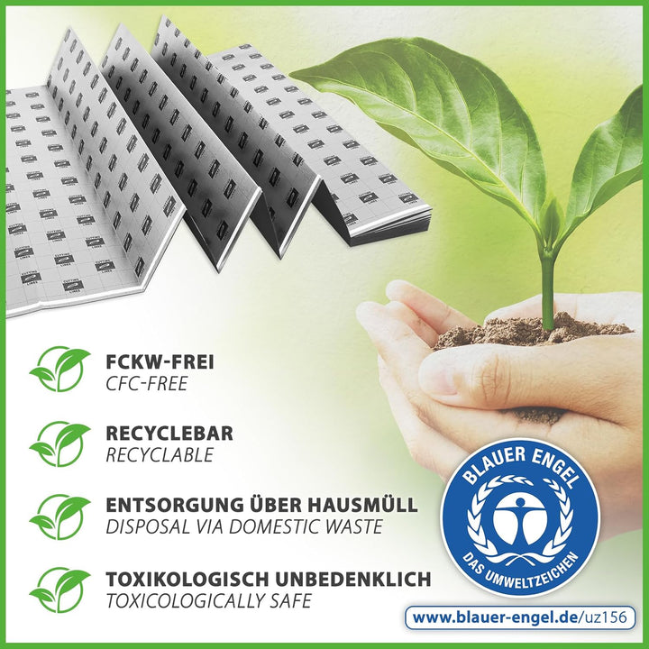 48m² Trittschalldämmung 3mm mit AquaStop, Verlegeunterlage für Parkett &amp; Laminat, Heizfilm-Unterlage