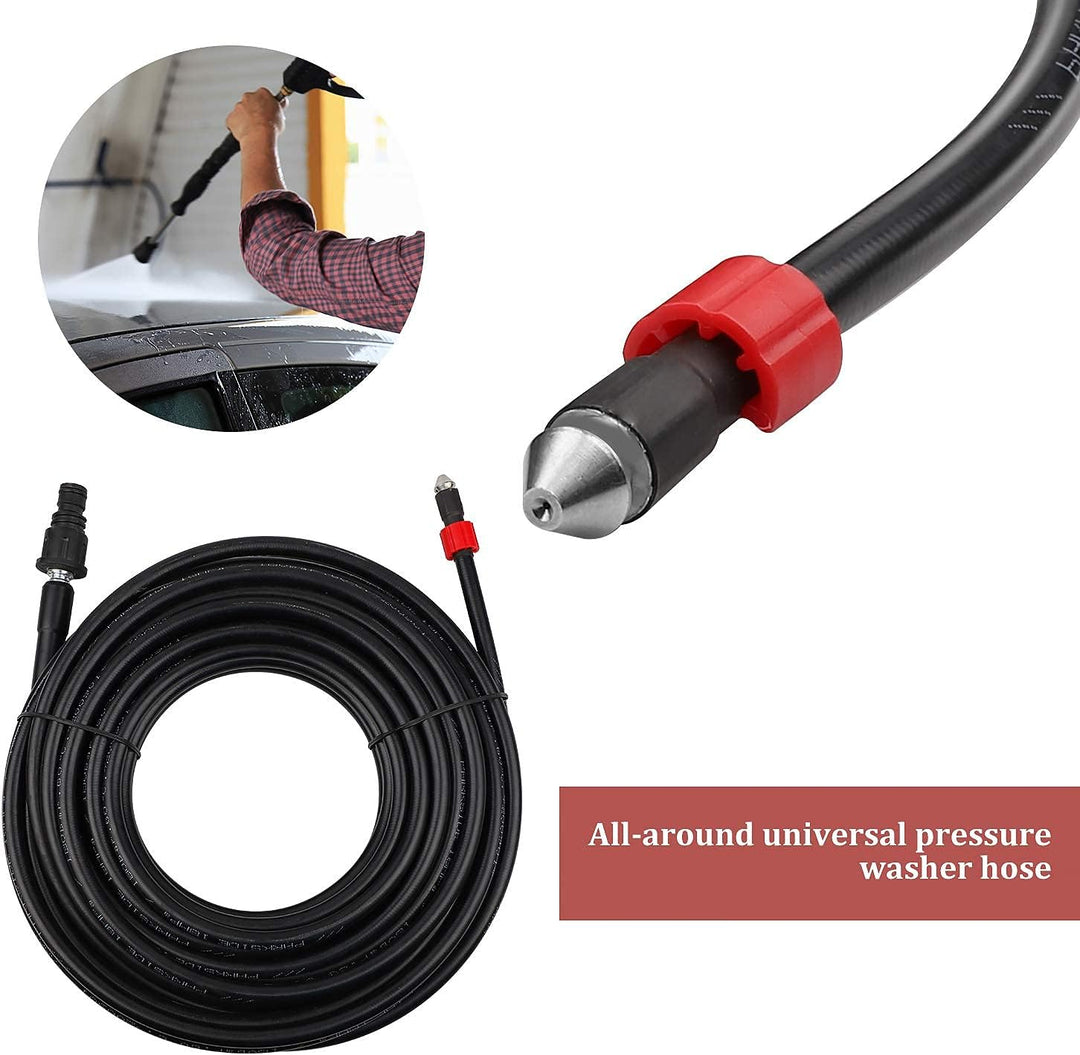 10M Rohrreinigungsschlauch 180bar 60°C Rohrreinigungsset inkl 5 Adapter für Kärcher/Lavor/Interpump/