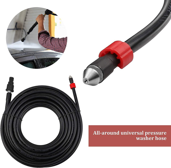 10M Rohrreinigungsschlauch 180bar 60°C Rohrreinigungsset inkl 5 Adapter für Kärcher/Lavor/Interpump/