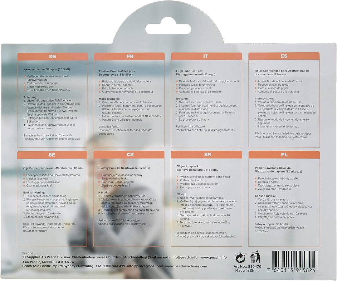 Fellowes Aktenvernichter 12 Blatt Partikelschnitt (P4), weiss & Peach PS100-00 Aktenvernichter Servi