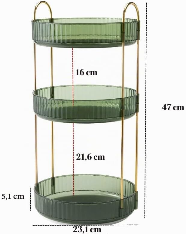Make Up Organizer, 360° Drehbar Kosmetik Organizer, Parfüm Organizer, Hautpflege Organizer für Badez