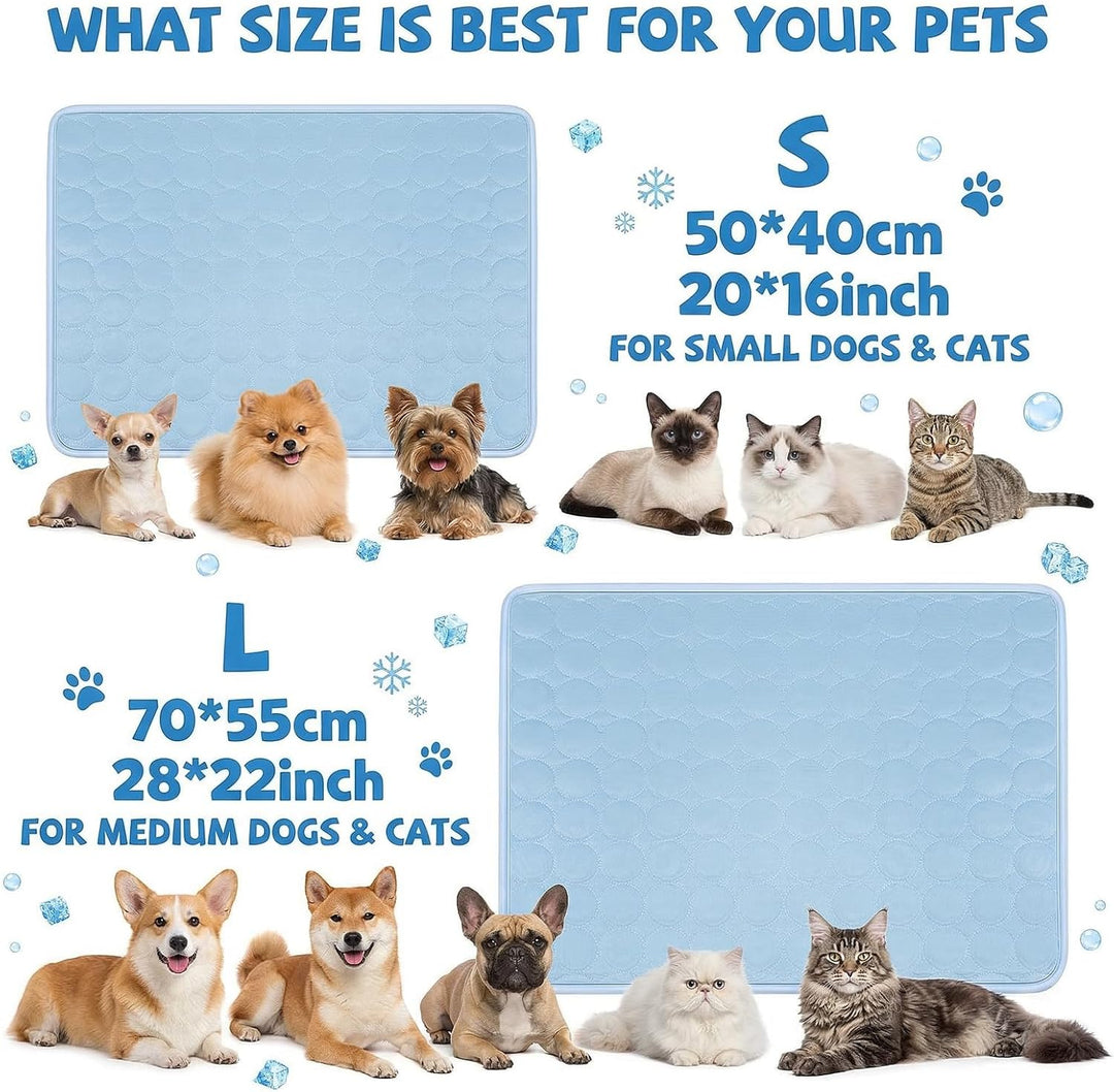 Qoosea Kühlmatte für Hunde Selbstkühlende Hundematte, Komfortabel Pet Cooling Mat Kühldecke Waschbar