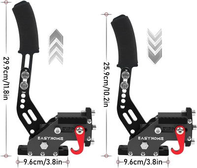 Easyhomie USB Handbremse mit Feste Basis für PC Rennspiele, Einstellbare Spielhandbremse mit Hoher P