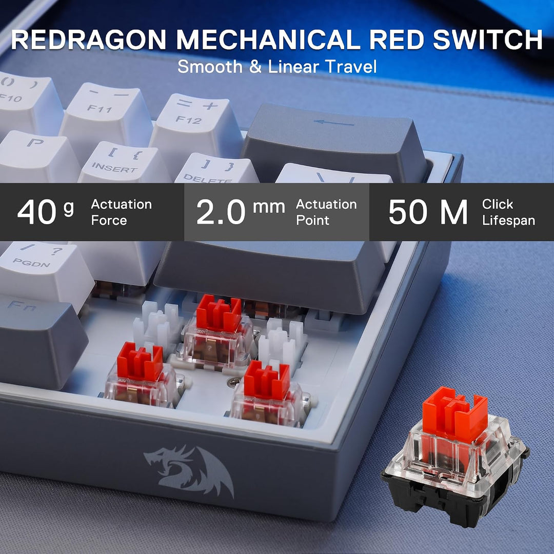 Redragon CB201 Gaming-Tastaturen &amp; -Mäuse Combos Kabel K617 M612 Weiss | kabelgebundenes Gaming Set