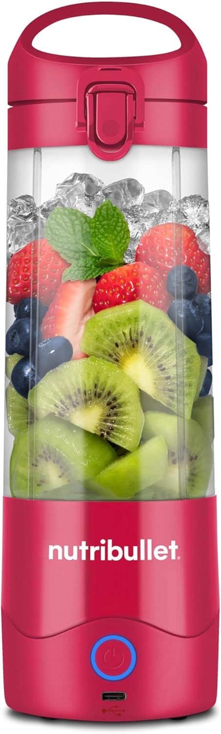 nutribullet Portable Mixer, 475ml BPA-freies Tritan Becher, Mini-Mixer mit 4-Punkt-Edelstahlklinge,