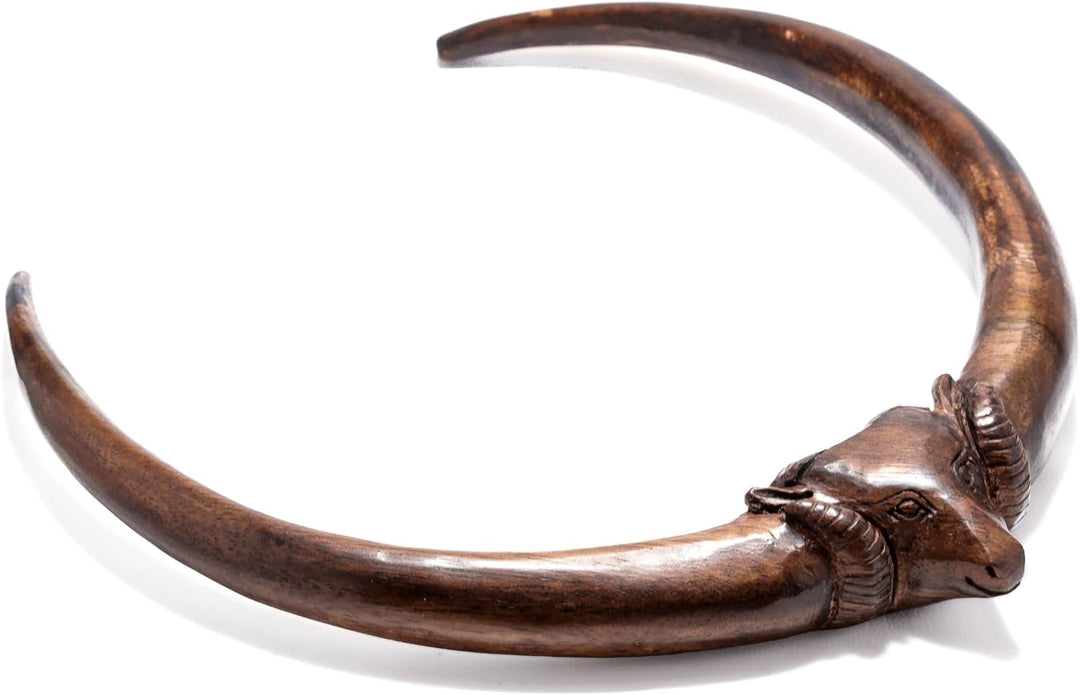 Windalf Wikinger Torques RAM Ø12.5 cm Halsreif Widderkopf Nordische Mythologie Holz
