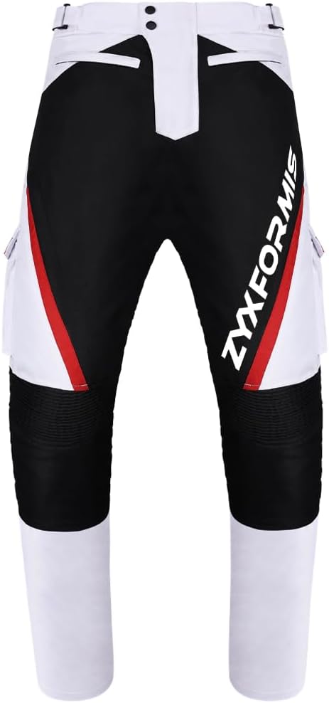 Motorrad Hosen Herren mit Protektoren und Reflektoren, Wasserdicht Winddicht Textil Motorradhose mit