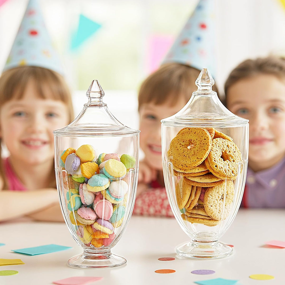 2 x 750 ml Glas-Süssigkeiten-Gläser mit Deckel, transparent, dekorative Vorratsdosen für Süssigkeite