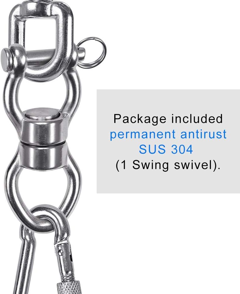 SELEWARE Silent Bearing Swing Swivel, Edelstahl 1200LB 360 ° Rotationsgerät Hängezubehör mit Abnehmb