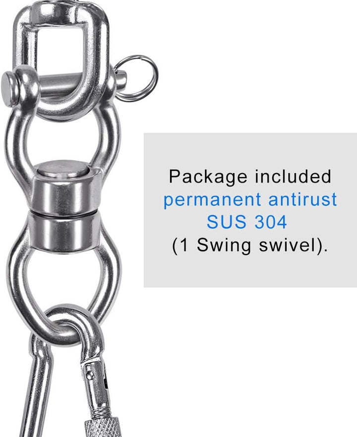 SELEWARE Silent Bearing Swing Swivel, Edelstahl 1200LB 360 ° Rotationsgerät Hängezubehör mit Abnehmb