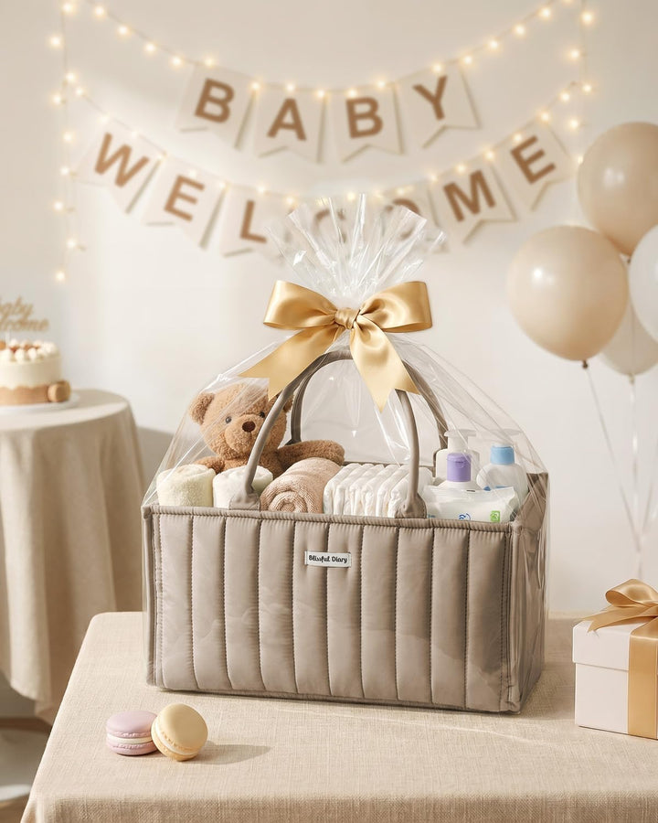Blissful Diary Baby-Windelkorb, stilvoller Baby-Windel-Caddy Organizer, Aufbewahrungskorb für Windel