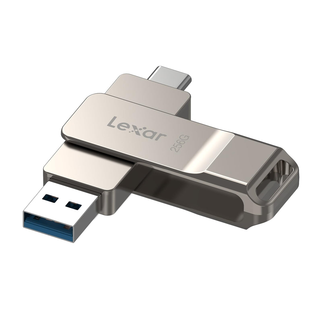 Lexar D40E 256 GB Dual Drive USB 3.2 Gen 1 Type-C Jump Drive, USB-C Flash Drive, Metallgehäuse, schw