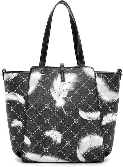 Tamaris Shopper TAS Anastasia 31174 Damen Handtaschen Print Einheitsgrösse Black-feather 193, Einhei