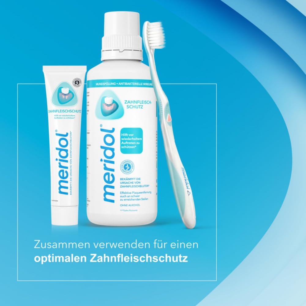 meridol Zahnpasta 3x75ml - Zahncreme bekämpft Zahnfleischentzündungen, antibakterieller Effekt 75 ml