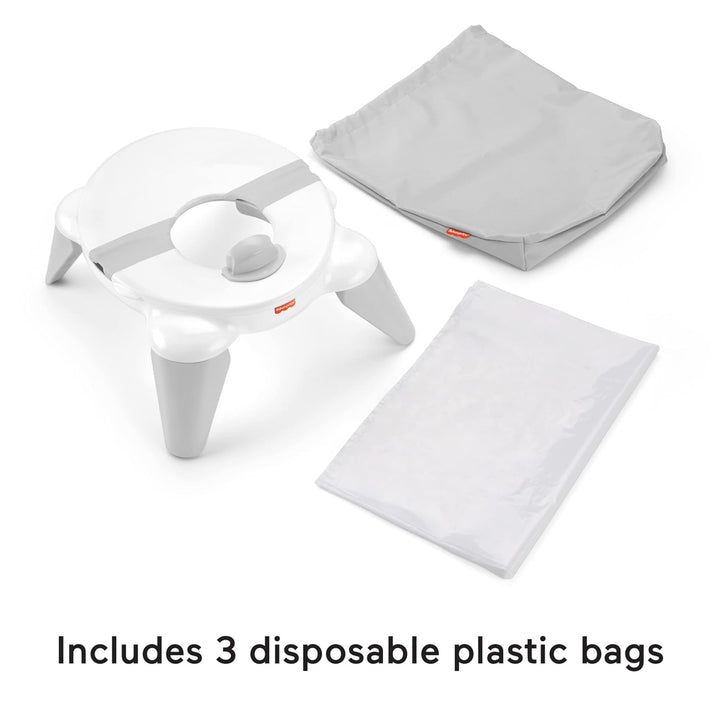 Fisher-Price HBM74 - 2-in-1 Reisetöpfchen und Toilettensitz  – tragbares Trainingstöpfchen mit abneh