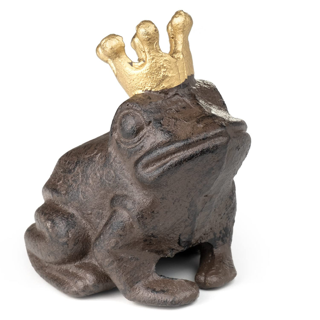 Moritz Deko Figur Frosch Garten Froschkönig Krone Märchen Schlüsselversteck für draussen Gusseisen G