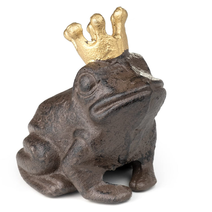 Moritz Deko Figur Frosch Garten Froschkönig Krone Märchen Schlüsselversteck für draussen Gusseisen G