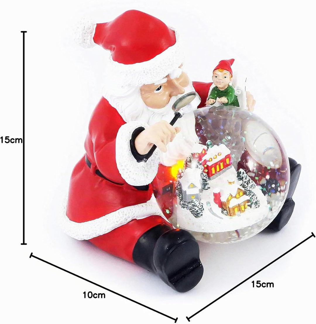 Wichtelstube-Kollektion Weihnachtsmann mit LED Beleuchtung, handbemalt und detailreich - Weihnachtsd
