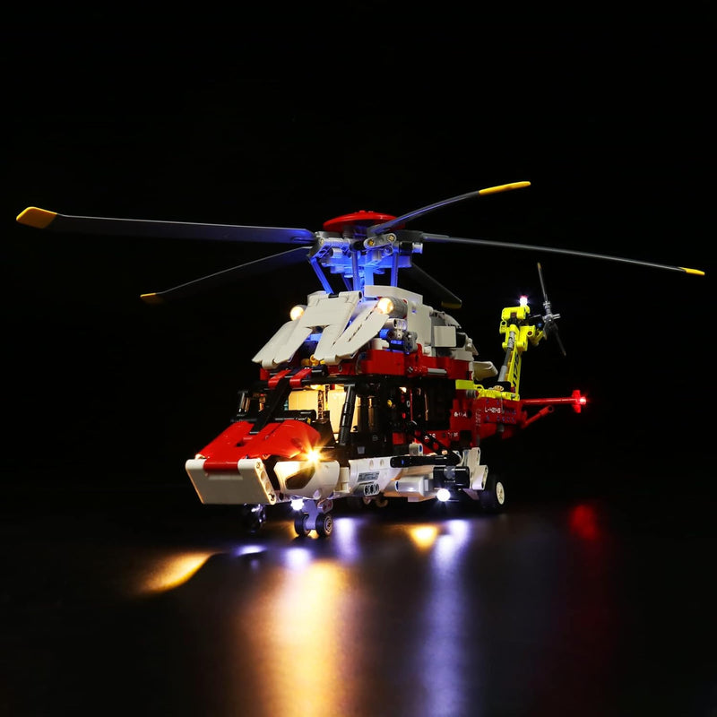 LocoLee Licht Kompatibel mit Lego H175 Rettungshubschrauber, Beleuchtungs 42145 Technic Airbus - Nur