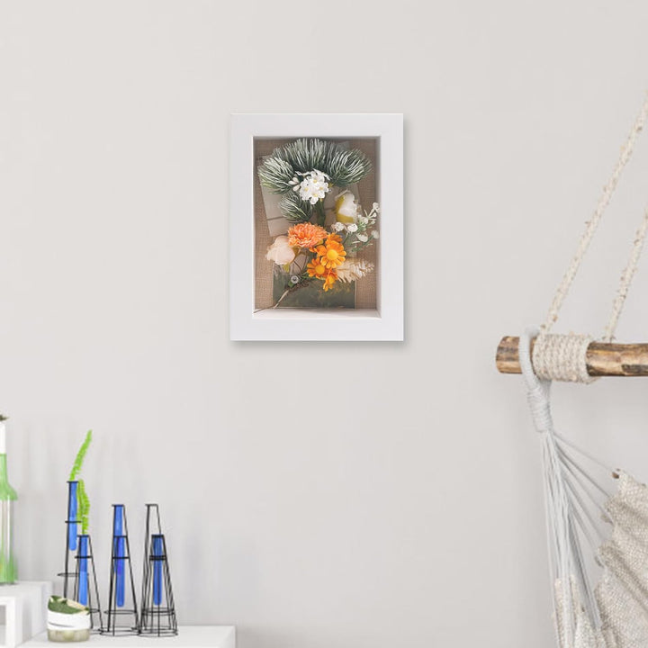 GraduatePro 3D bilderrahmen 15x20 zum befüllen schaukasten Wand für Weiss Objektrahmen Hochzeit Box