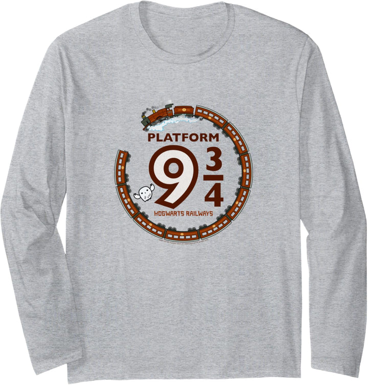 Harry Potter Platform 9 3/4 Hogwart Railways Langarmshirt