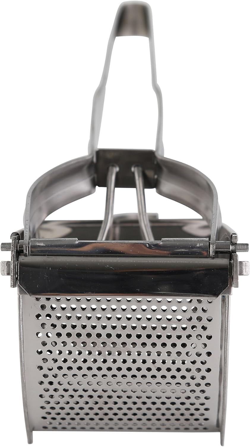 axentia Kartoffelpresse in Silber, robuste Spätzlepresse aus rostfreiem Edelstahl, Korbbreite ca. 85