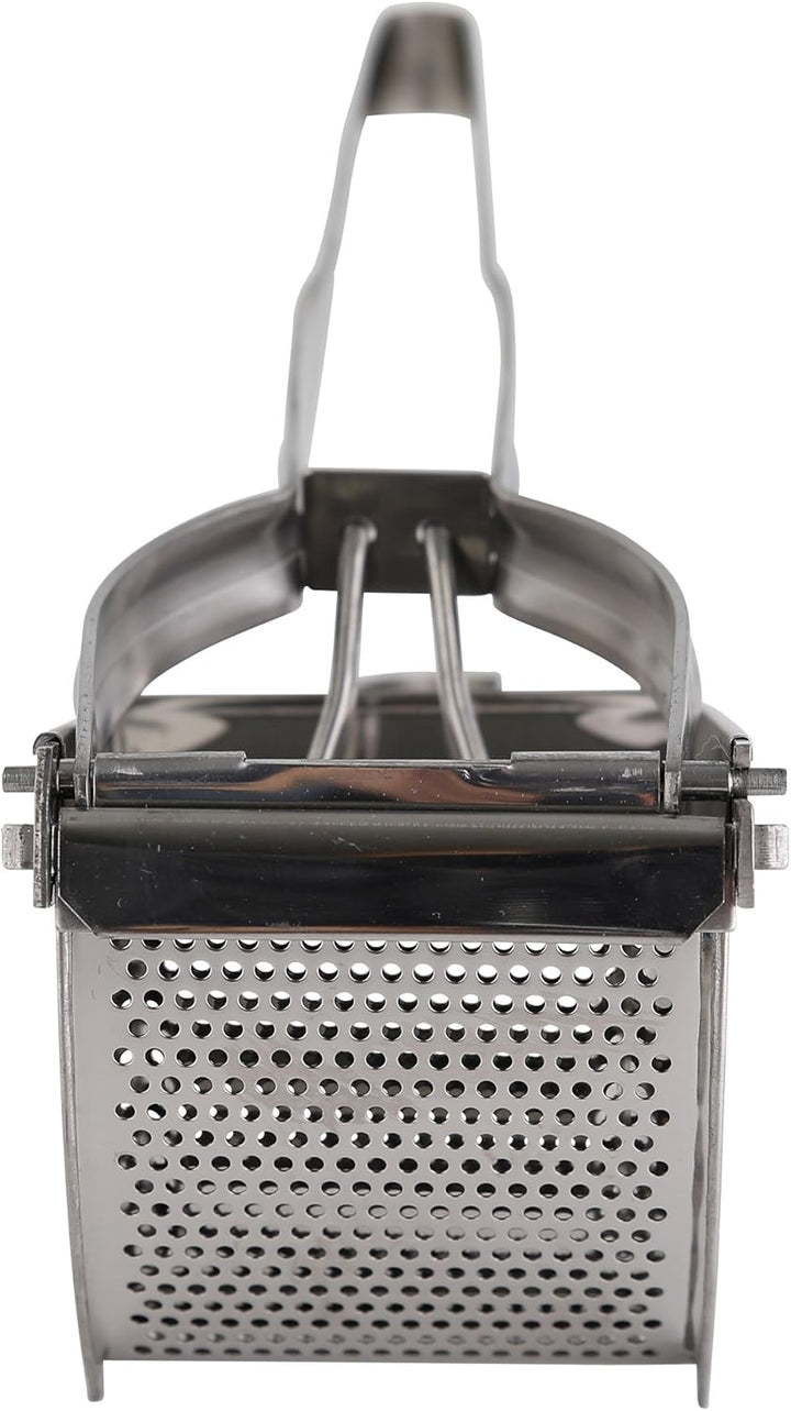 axentia Kartoffelpresse in Silber, robuste Spätzlepresse aus rostfreiem Edelstahl, Korbbreite ca. 85