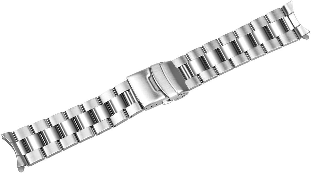 Juntan 20mm 22mm Edelstahl Uhrenarmband Gebogene Enden Uhrenarmbänder Metall Armband Schnellverschlu
