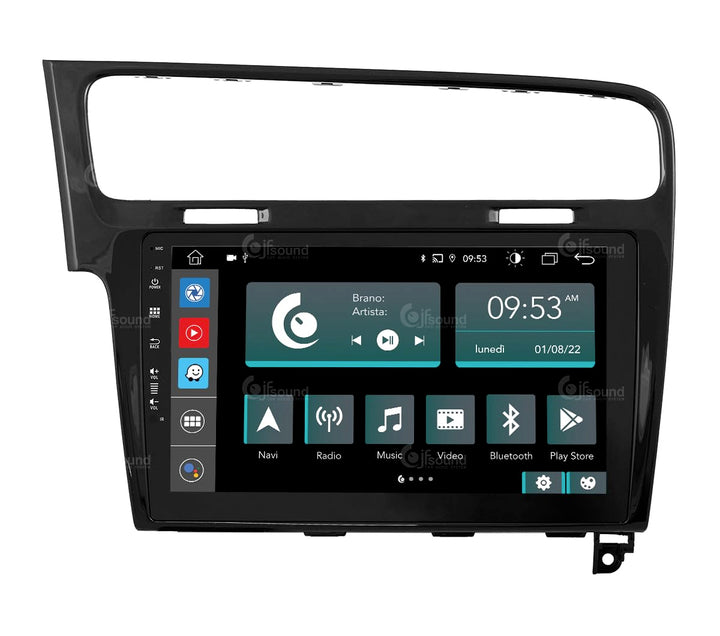 Personalisiertes Autoradio für Volkswagen Golf 7 schwarz Android GPS Bluetooth WiFi USB DAB+ Touchsc