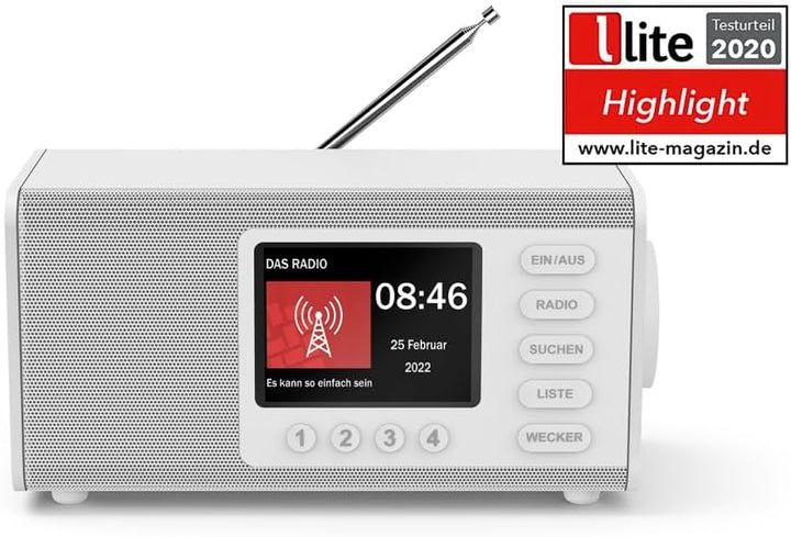 Hama DAB Radio mit DAB+/DAB und FM DR1000DE (Digitalradio mit grossem Display, Küchenradio mit einfa